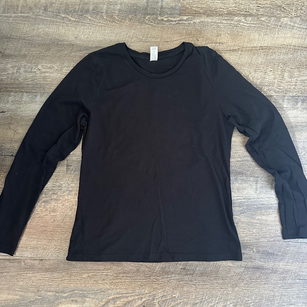 Crooks and Castles plain black long sleeve